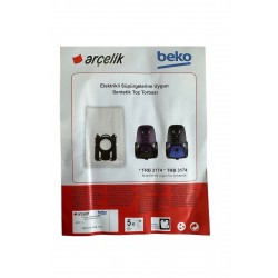 Arçelik Smart Sense TRB 3174 Uyumlu Bez Toz Torbası Giriş Ağızı Contalı ( 5 Adet )